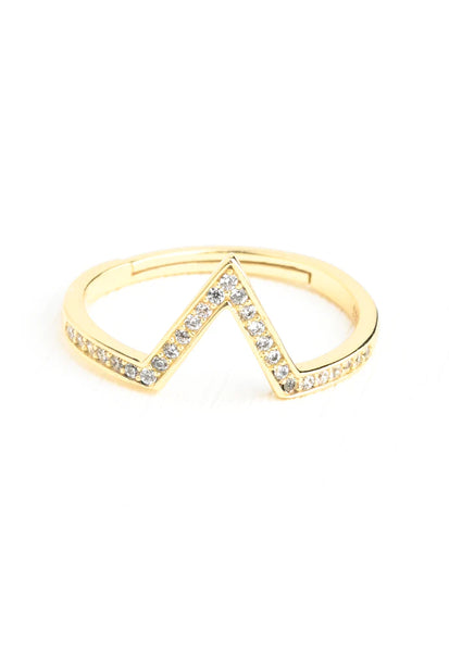 Labradorite and Gold Ring Set