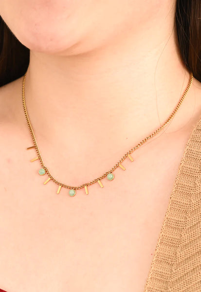 Helio Necklace in Sage