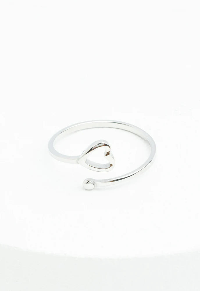 Ada Heart Ring-Silver