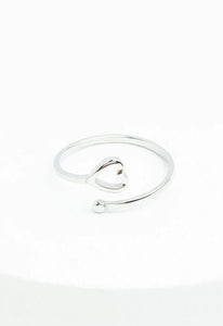 Ada Heart Ring-Silver