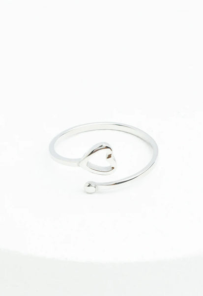 Ada Heart Ring-Silver