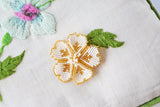 Pearl Hibiscus Floral Pin